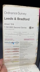 Historic Ordnance Survey Map Sheet 104 (1:50 000) 1974 1st Series Leeds Bradford