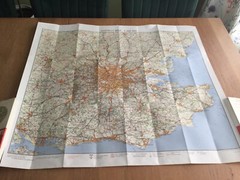 BARTHOLOMEW, : TO AND THROUGH LONDON, (1972), 2-SIDED MAP