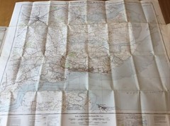 1936 Ordnance Survey One Inch Fifth Edition Cloth Map 108 Chelmsford & Southend