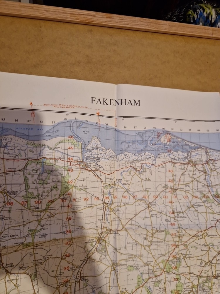 Ordnance Survey Map Of Great Britian – FAKENHAM – 1964 – 1/63360