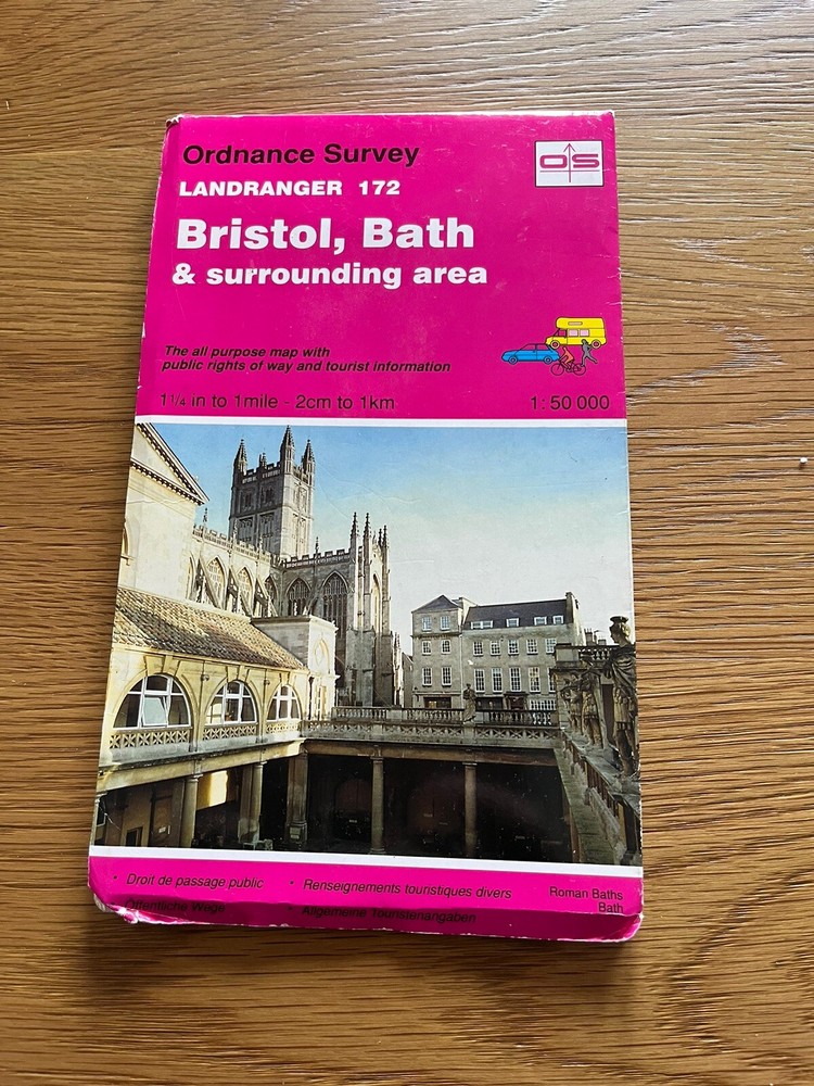 Bristol Bath & Surrounding Area Map Landranger 172 – 1993 Second Edition