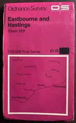 OS Ordnance Survey Landranger Map 1974, Sheet 199 – EASTBOURNE AND HASTINGS