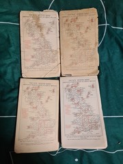 BARTHOLOMEW Half Inch Cloth Maps x4 1960s Huddersfield Doncaster Bodmin Ludlow