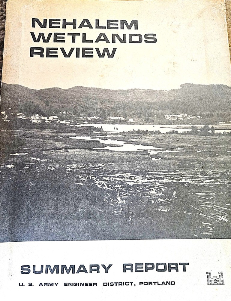 Nehalem Wetlands Review 1977 Vintage Maps Geological Rare US Army Corp of Eng