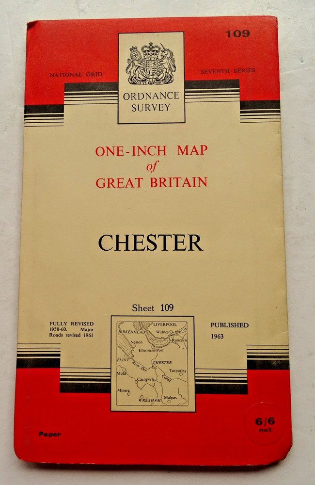 Ordnance Survey – Seventh Series Map – Chester – 1963 – sheet 109
