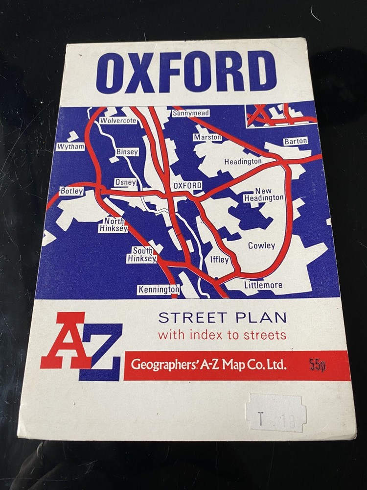 Oxford AZ Street Plan Map With Index Vintage Ordnance Survey – Free Postage