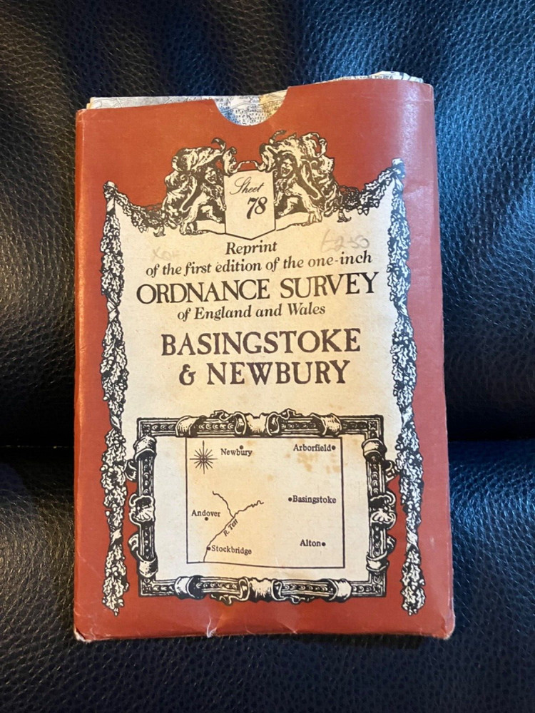 OS Ordnance Survey One Inch Paper Map, Basingstoke & Newbury, Sheet 78, 1980
