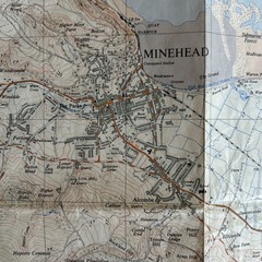 MINEHEAD Ordnance Survey Sheet SS94 Two & Half Inch MAP 1963 Dunster