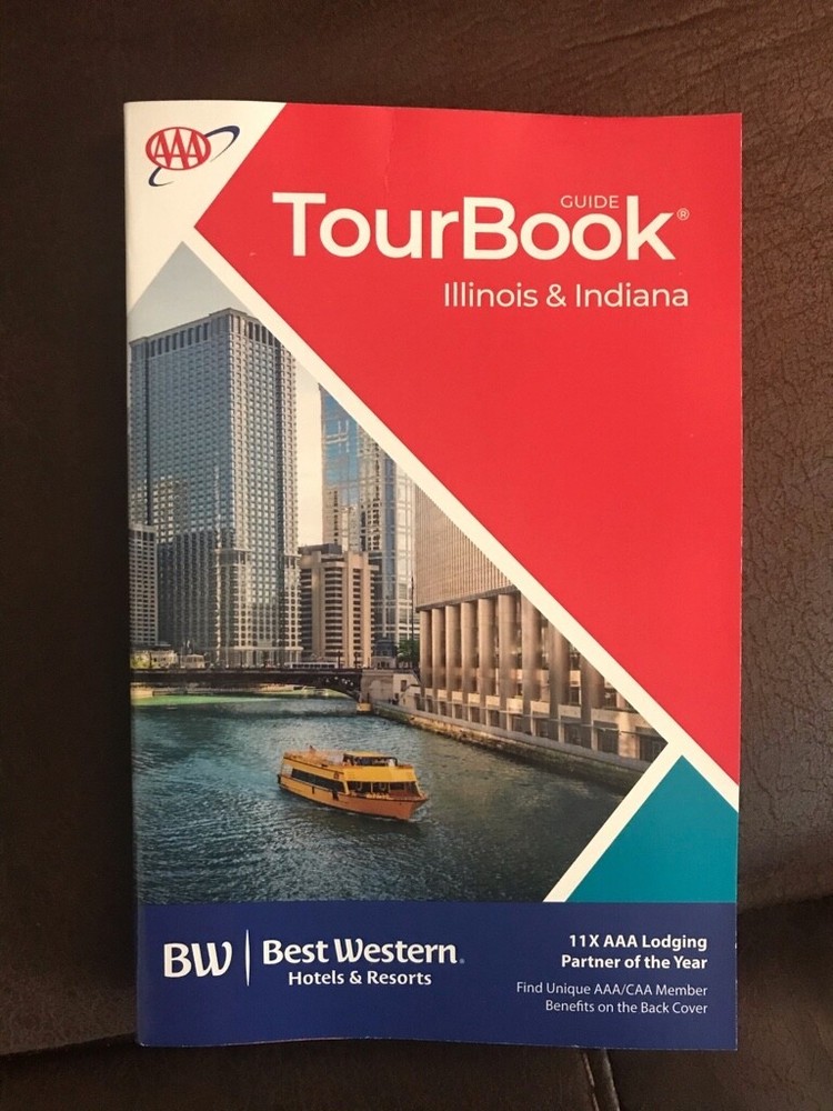 Illinois & Indiana Tour Book Guide Atlas Maps Events Hotels 2021 Edition