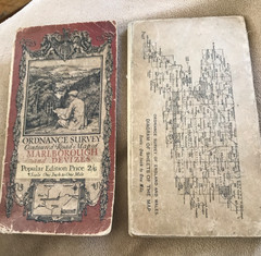 MARLBOROUGH- 1929 OS Popular Edition 1” Contoured Road Map