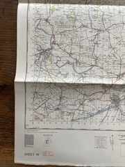 Vintage 1966 OS War Office Map Of Market Weighton, York, Goole & Humber Estuary