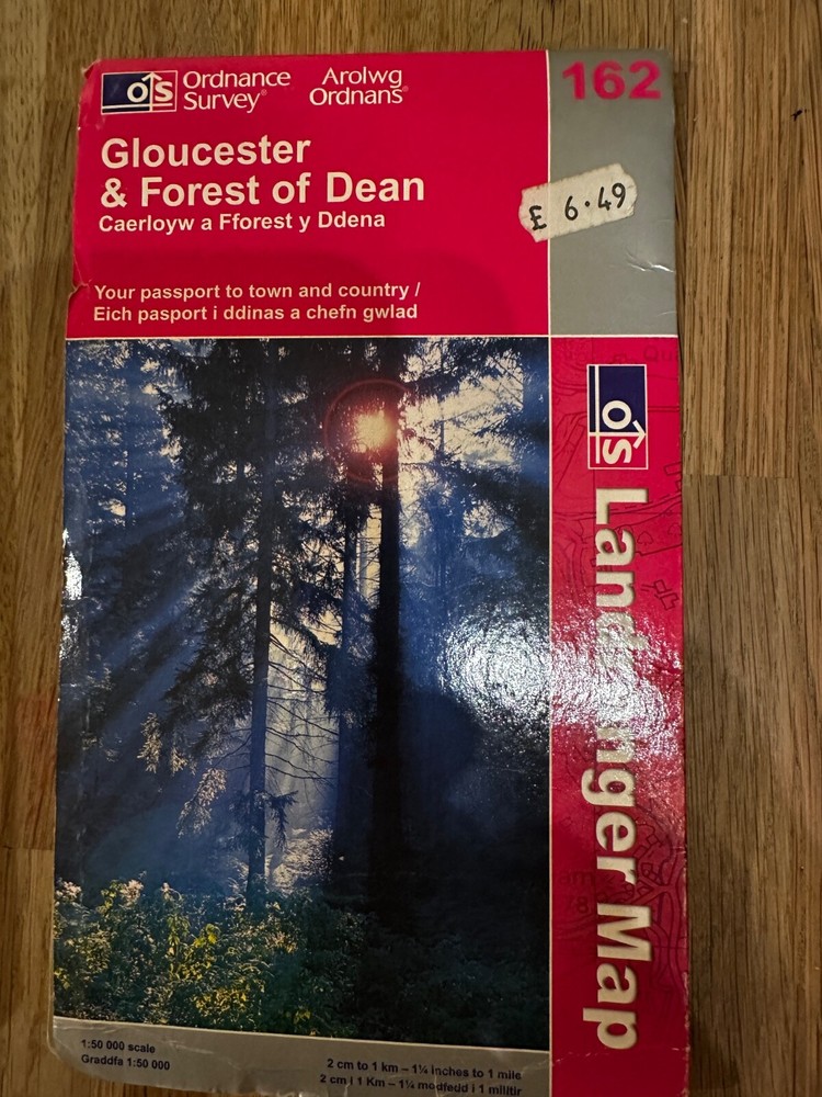 Gloucester and Forest of Dean – Ordnance Survey 162 – Fold Out Map