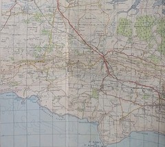 Ordnance Survey One-Inch Map, Sheet 179: Bournemouth (Cloth Map, 1962 Reprint).