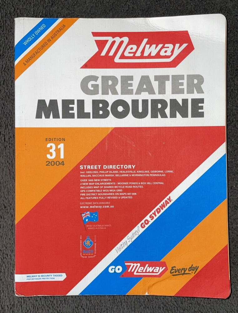 MELWAY – GREATER MELBOURNE STREET DIRECTORY – 31st EDITION – 2004