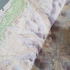 Ordinance Survey Map 1961 Ben Nevis Glen Coe Lorn fold-out Scotland Britan