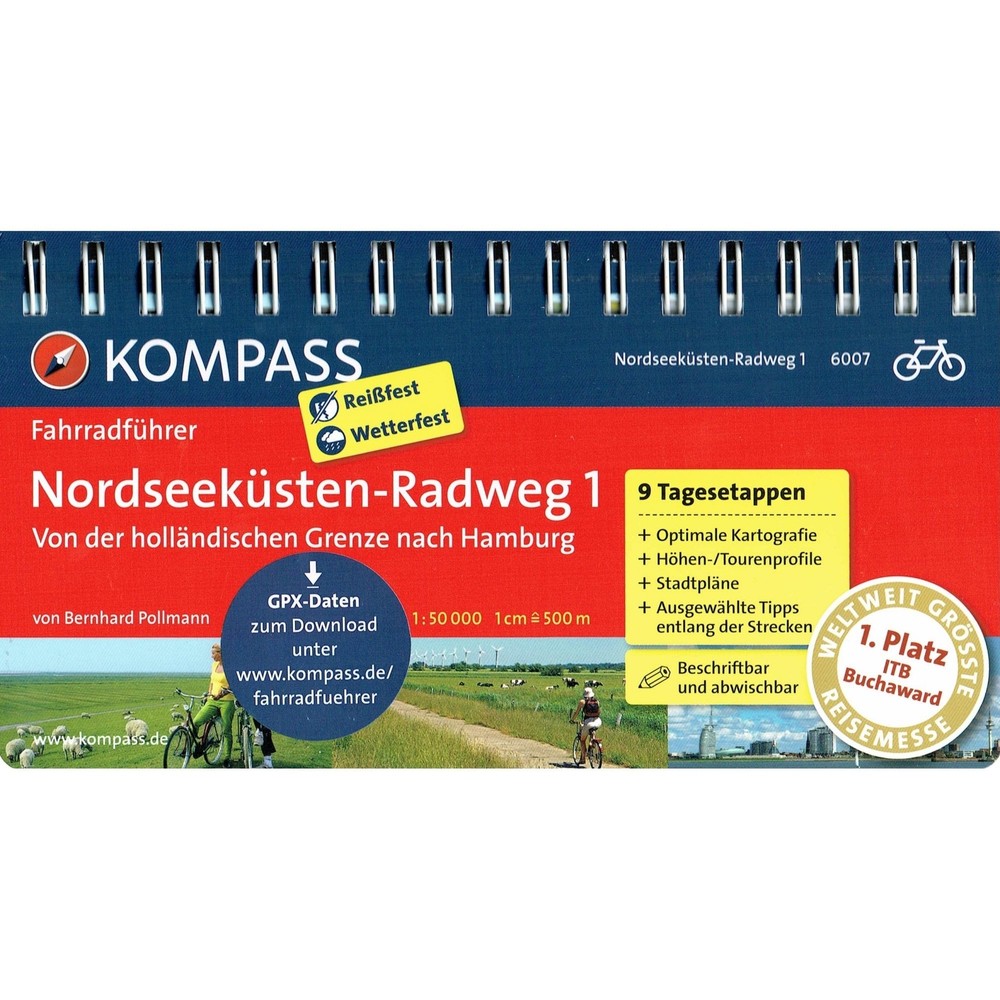 Germany North Sea Coast cycle route – Dutch border to Hamburg 1:50K cycling