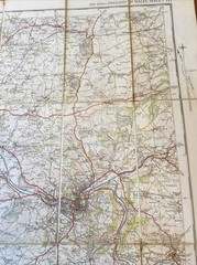 1937 Ordnance Survey One Inch Fifth Edition Cloth Map 111 Bristol And Bath