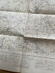 Vintage 1950 OS War Office Map Of Burton Upon Trent, Tamworth & Derby