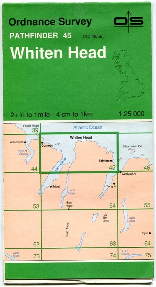 UK ORDNANCE SURVEY Pathfinder (1:25000) Map 45 – Whiten Head