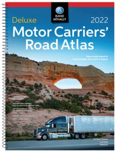2022 Deluxe Motor Carriers’ Road Atlas by Rand McNally (2021) US, Canada & Mexic