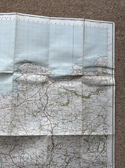 Vintage OS One Inch Map -Fishguard – Sheet 138 – 1947 – Ordnance Survey