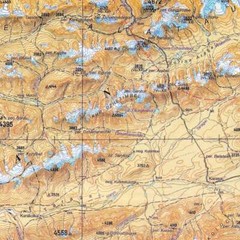 Naryn topographic map Central Asia Kyrgyzstan China hiking trekking driving