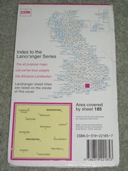 OS Ordnance Survey Landranger Map Sheet 185 Winchester & Basingstoke area – 1995