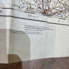 Vintage Survey of Great Britain “One Inch” Map – Glasgow – c1925