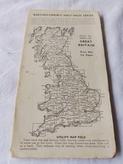 BARTHOLOMEWS REVISED HALF INCH CONTOURED MAP.. EXMOOR Vintage 1950 Paper