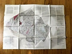 Lot of 3 paper geological maps of Montgomery County Maryland & Kensington USGS