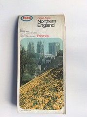 Vintage Sheet Map – Esso Northern England – Map No 5 – Road Map – 1971