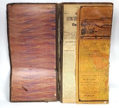 1885 Antique Adams Synchronological Chart Timeline Lithograph Map History of Man