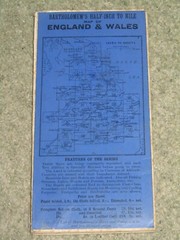 1925 Bartholomews Revised Half Inch Map: sheet 16 Central Wales – on cloth
