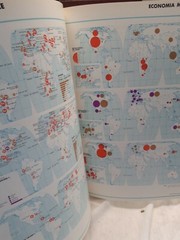1965 The Earth 1/2 Grande Atlante Goegraphical Economico Storico Of Agostini