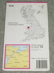 OS Ordnance Survey Landranger Map Sheet 115 Snowdon & surrounding area – 1991