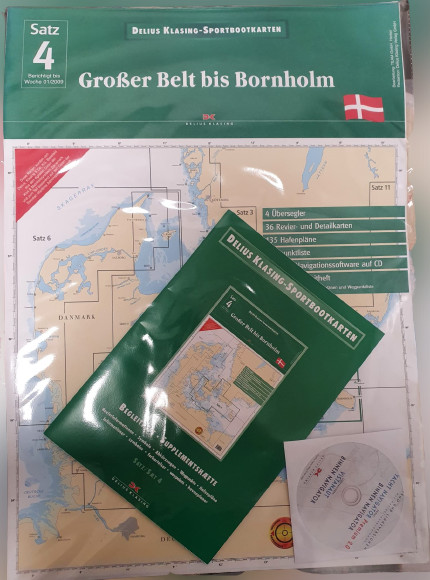 Delius Klassing Navigational Charts Great Belt to Bornholm Set 4 German Language