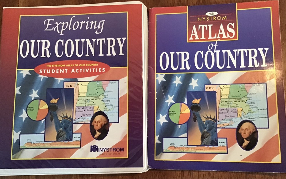 Our Country Atlas Teacher Binder &Pupil Nystrom Homeschoool Enrichment 5th Gr 5