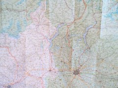 Vintage Italian Road Map of Italy Piemonte Liguria Valle d’Aosta Double sided