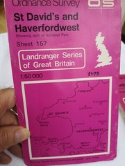 FOUR Landranger OS Maps Aberystwyth 135, Lampeter 146, St David’s 157&Tenby 158 