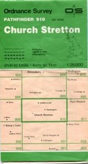 UK ORDNANCE SURVEY Pathfinder (1:25000) Map 910 – Church Stretton, Cardington