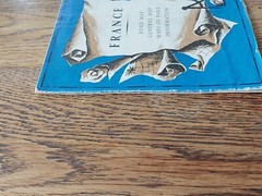 Vintage France Fold Out Road Map, General Map, Paris Map, Tourist Map