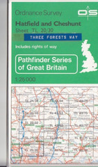Ordnance Survey OS 1:25,000 Pathfinder Map Sheet TL 20/30 Hatfield & Cheshunt