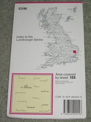 OS Ordnance Survey Landranger Map Sheet 155 Bury St Edmunds & Sudbury area; 1986