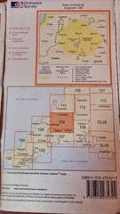 Ordinance Survey maps, vintage job lot 4 pcs Explorer 102 109 122 Landranger 194