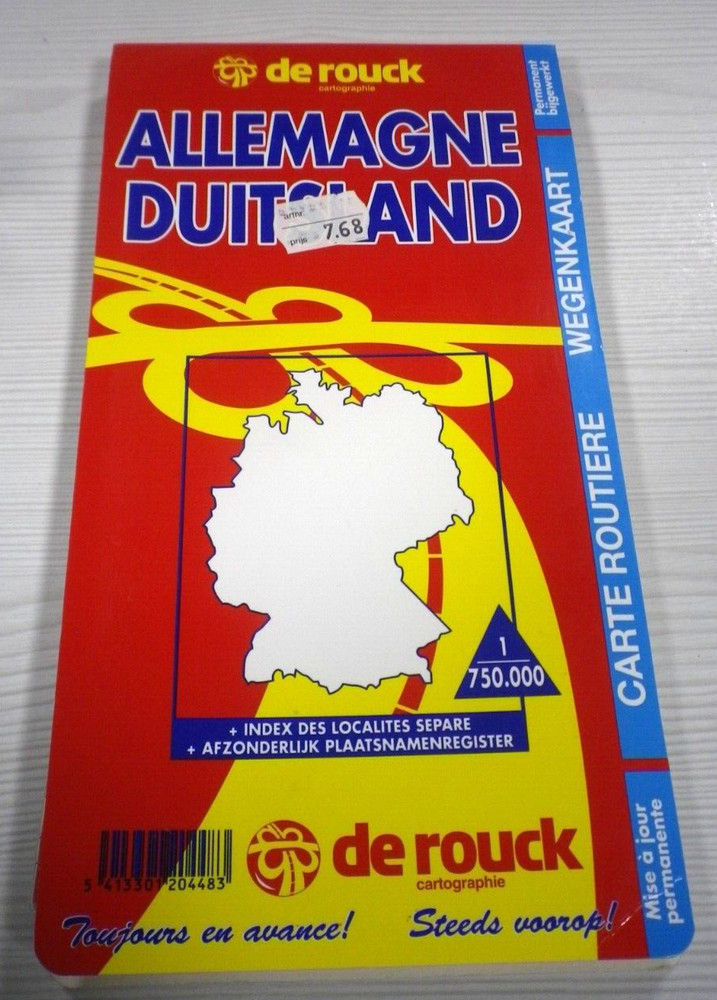 de rouck Map of GERMANY (Allemagne) – Scale 1:750,000