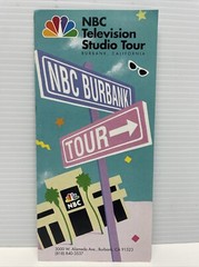 Vintage 1990s NBC Television Studio Tour California Tourist Travel Brochure