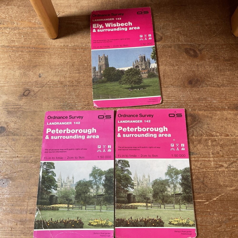Peterborough and Surrounding Area (Sheet 142) Ordnance Survey Plus Ely 143