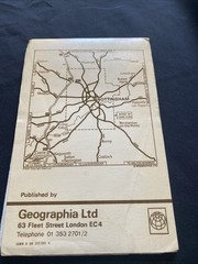 Geographia Map Large Scale street plan coloured c1976 NOTTINGHAM (1313)