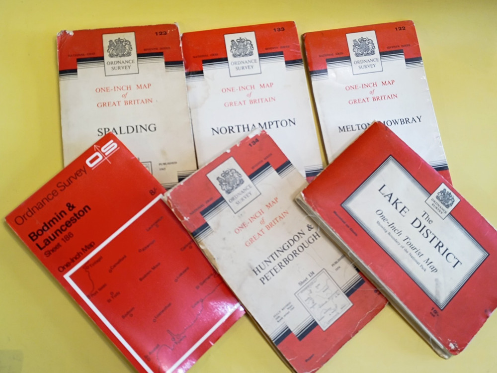 Job Lot – Vintage Ordnance Survey Maps / Lake District / Northampton / Spalding