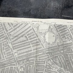 Ordnance Survey 25 Inch To The Mile Large Scale Map 1938. Queen’s Park . London